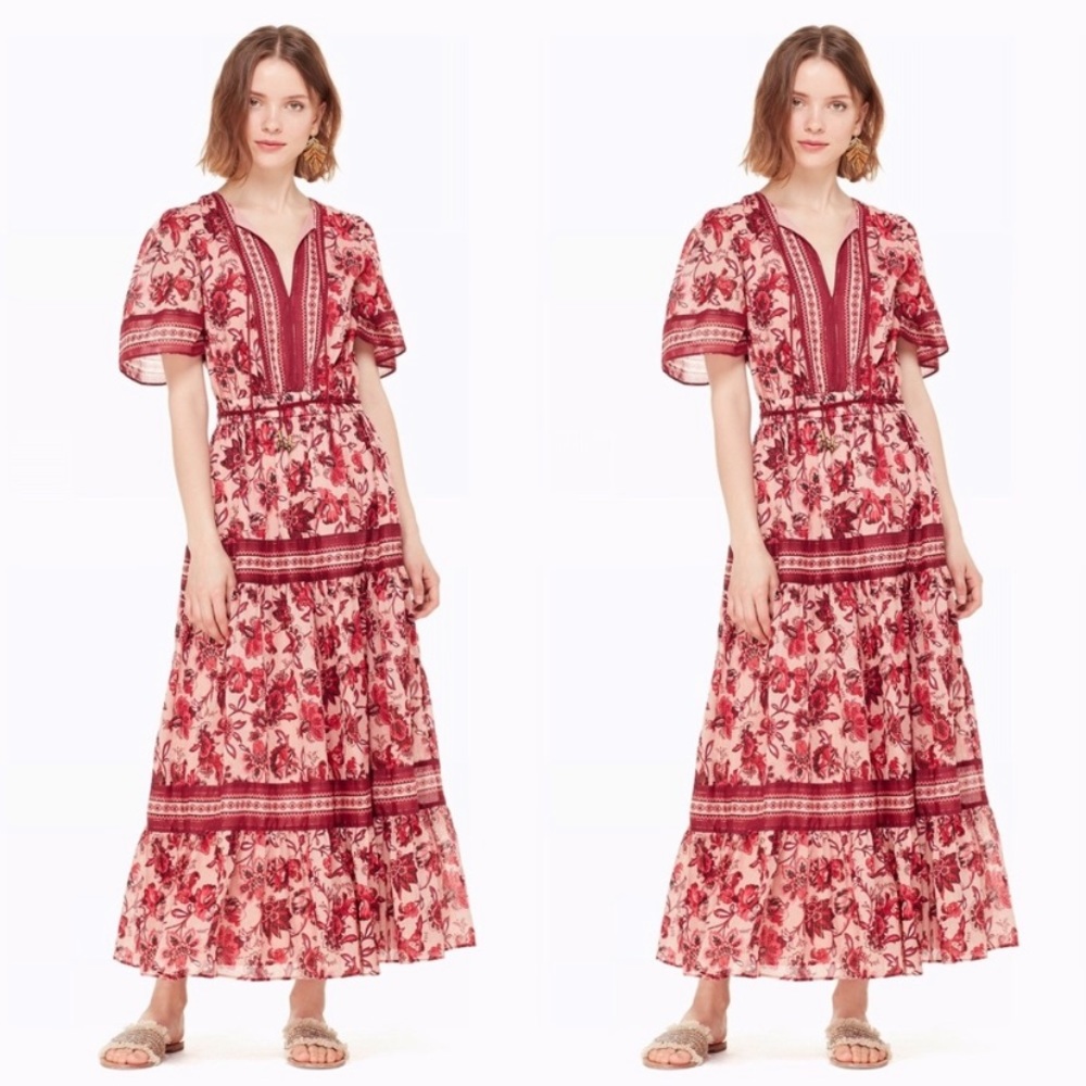Kate Spade Paisley Blossom Floral Long Dress - Picture 2 of 6
